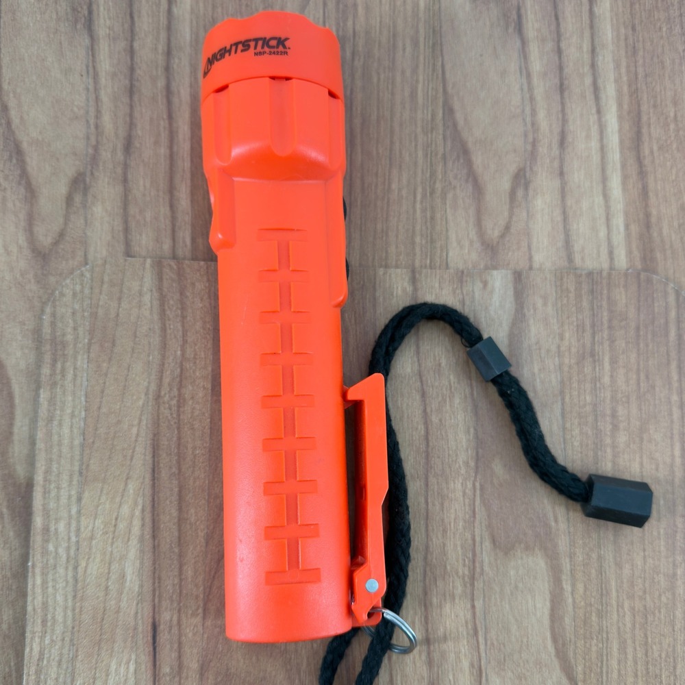 Nightstick NSP-2422R Dual-Light Flashlight Magnetic Orange LED Pocket Clip